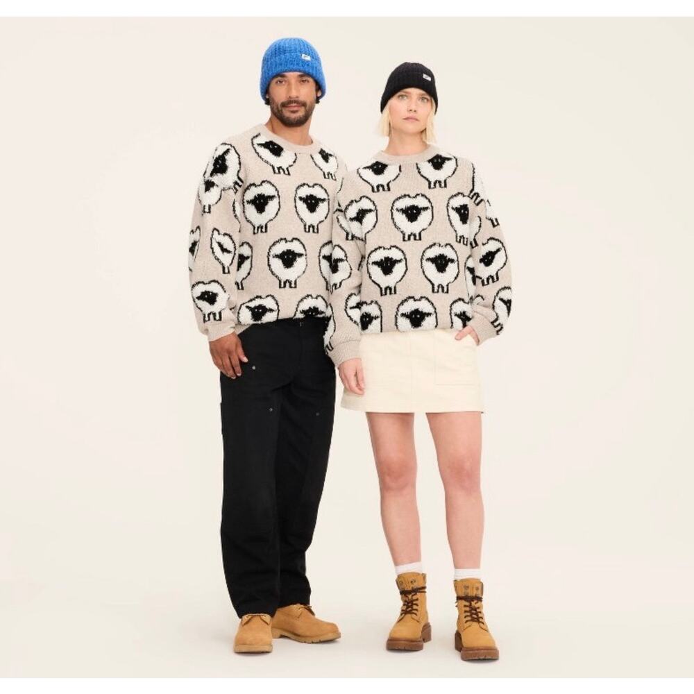 Woolrich Cream and Black Sheep Sweater